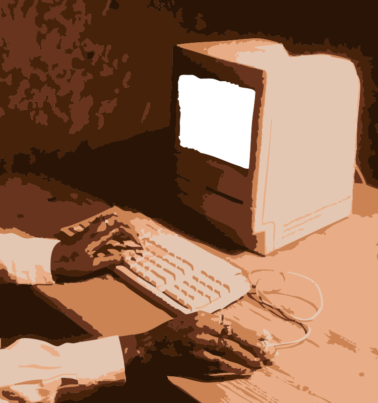 Illustration of an old computer