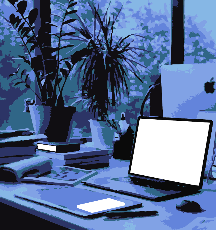 Illustration of a desk