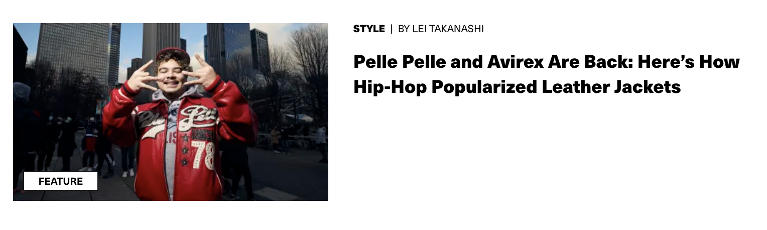 Pelle Pelle and Avirex Are Back: Here's How Hip-Hop Popularized Leather  Jackets